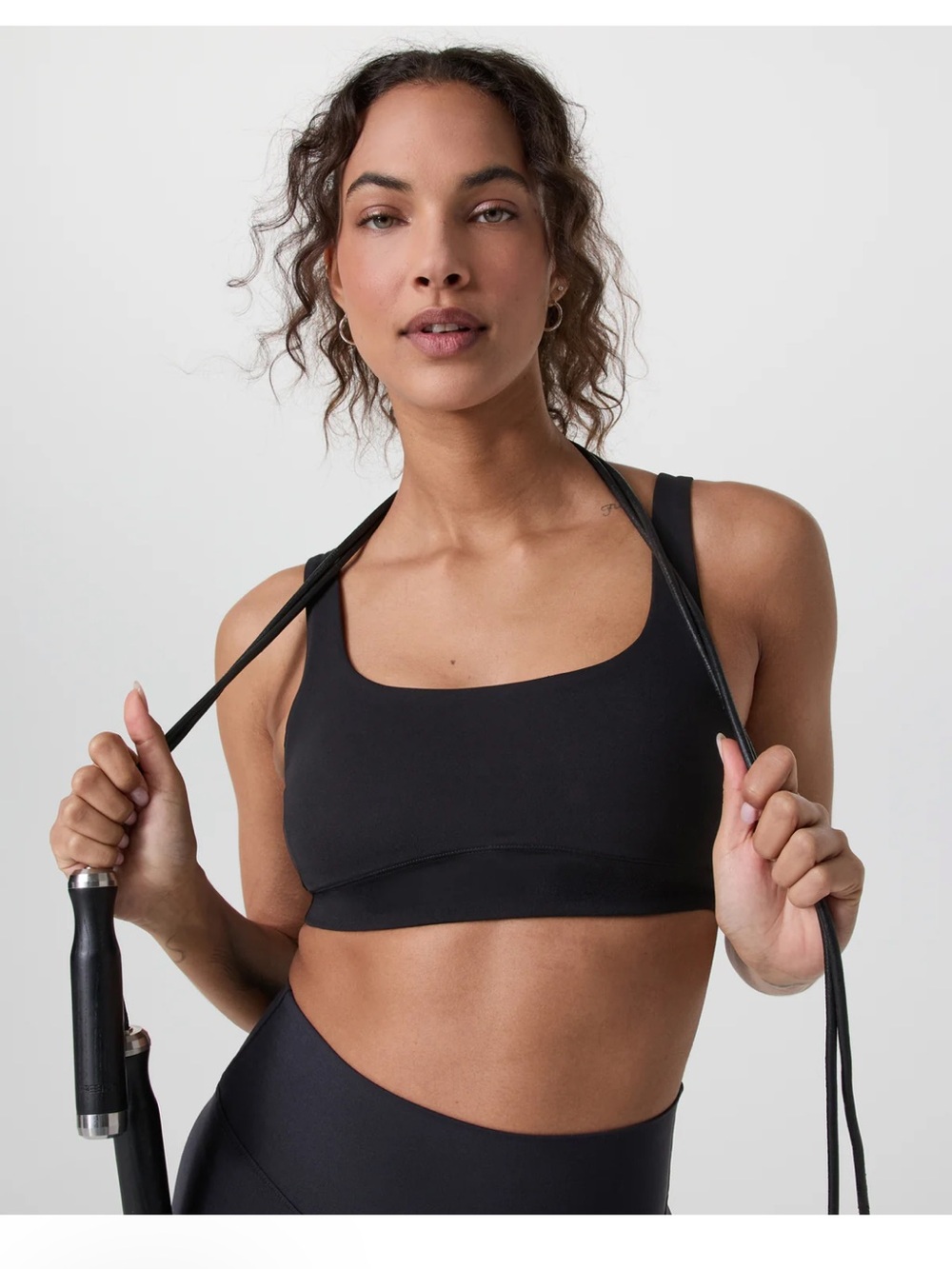 Vuori Black Scoop-Neck Sports Bra